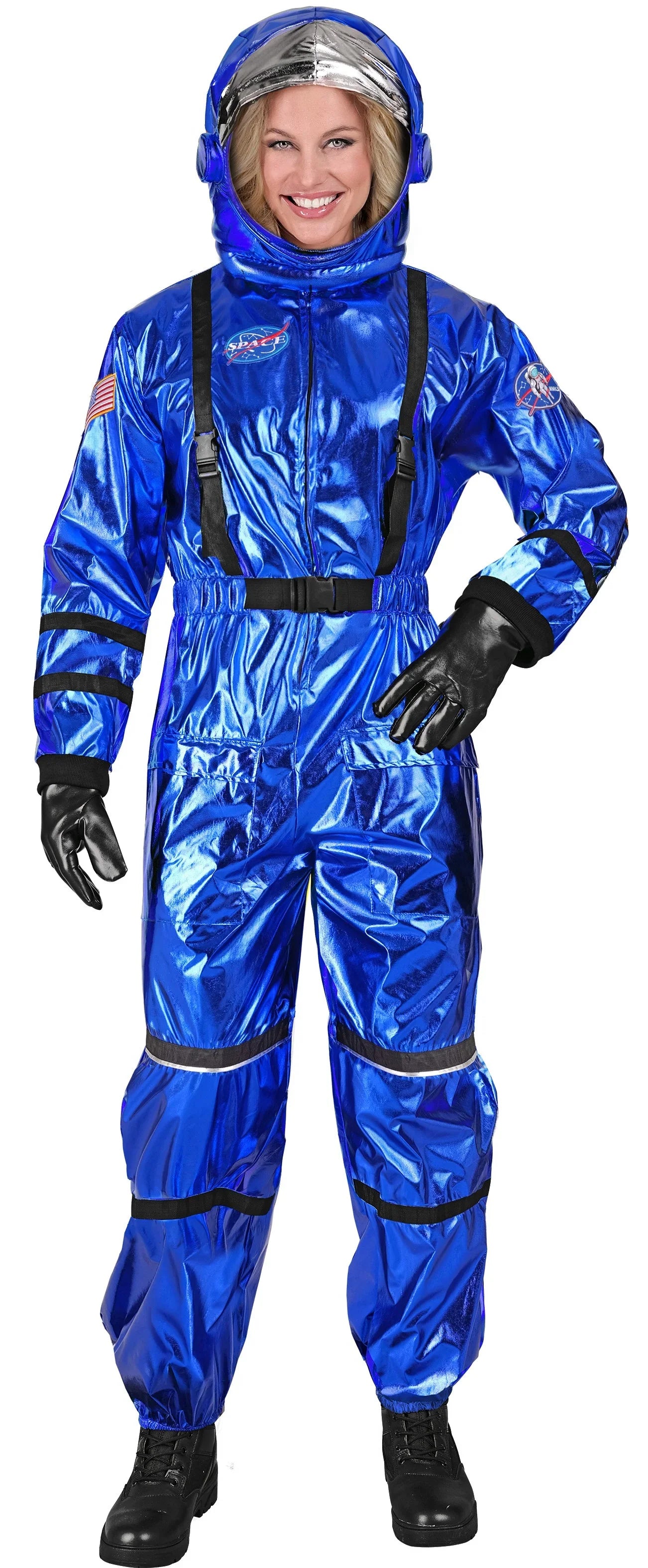 Disfraz de Astronauta Azul con Casco para Mujer Astronautas Widmann